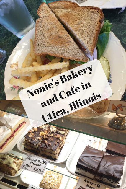 Nonie's Bakery and Cafe in Utica, Illinois provides a great spot for lunch or breakfast when visiting Starved Rock or Matthiessen