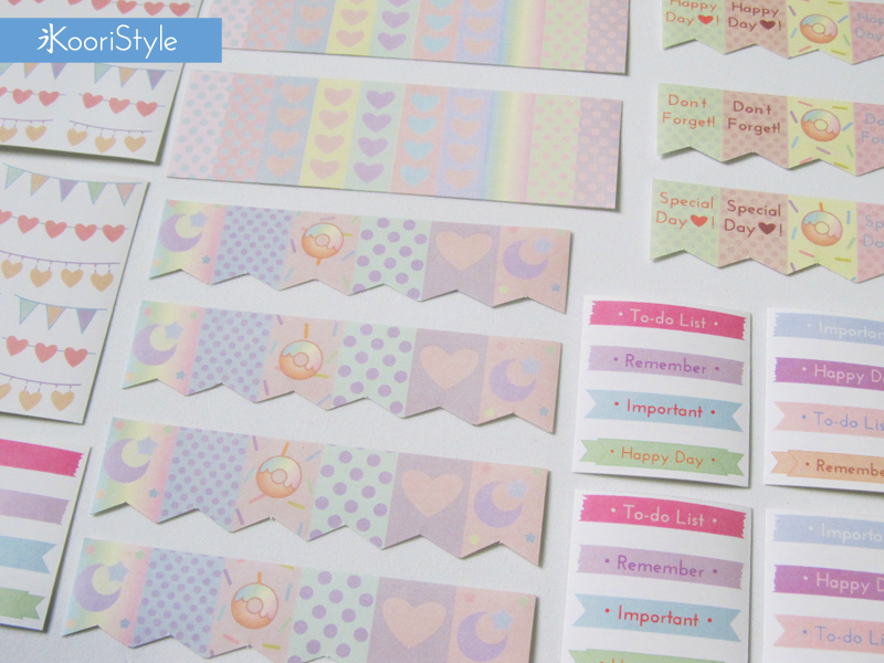 Koori KooriStyle Kawaii Cute Planner Filofax Kikki K Erin Condren Stickers Pegatinas Calcomanías Etsy Handmade Flags Weather