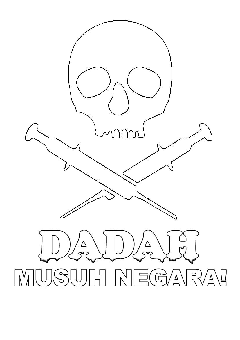 Poster Dadah Musuh Negara  Gambar Mewarna