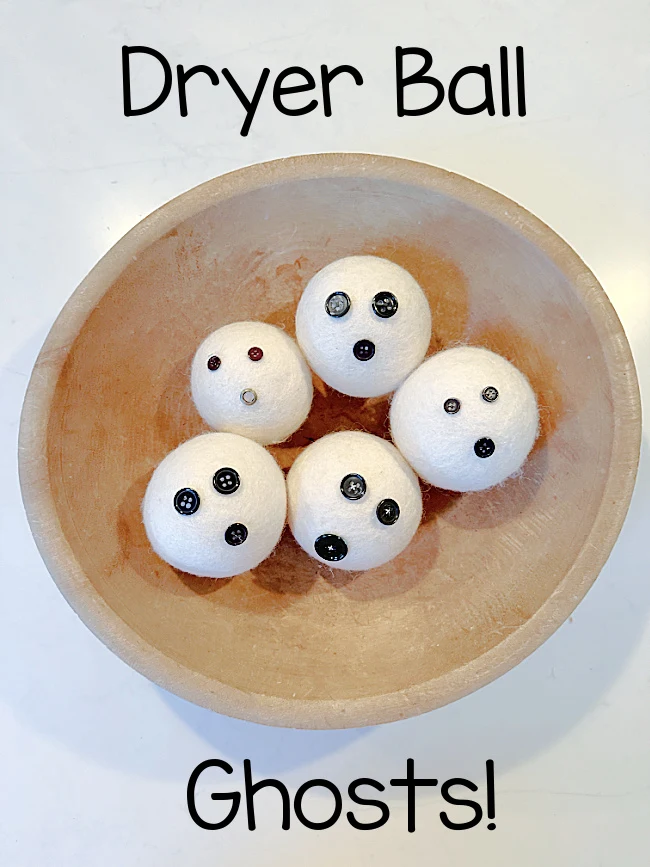 Bowl of dryer balls and overlay