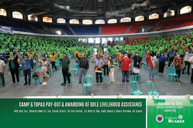 Camp and tupad pay-out at awarding ng dole livelihood assistance, isinagawa