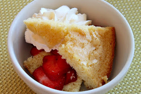 Cornmeal Skillet Cake with Strawberries