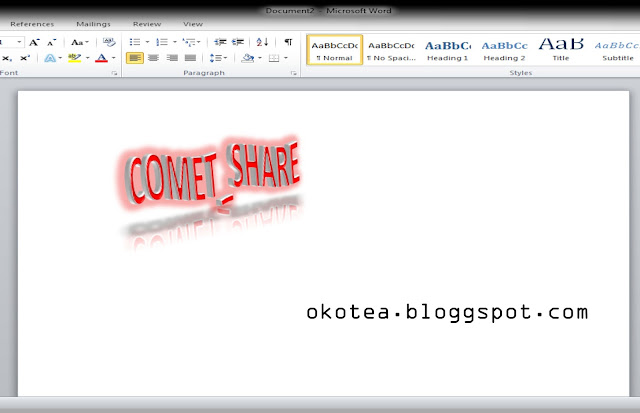 Cara Membuat tulisan 3D di Ms Word