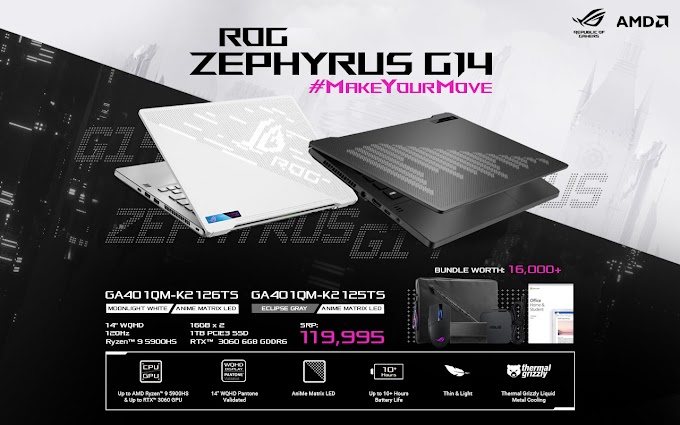 ROG ZEPHYRUS G14 2021 FINALLY ARRIVES MARCH 15, COMPLETING ROG PHILIPPINES’ AMD RYZEN™ 5000 LINE