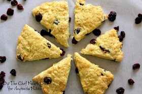 Overhead of tart cherry scones from Anyonita-nibbles.co.uk