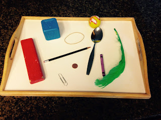 Items for sink or float activity in preschool