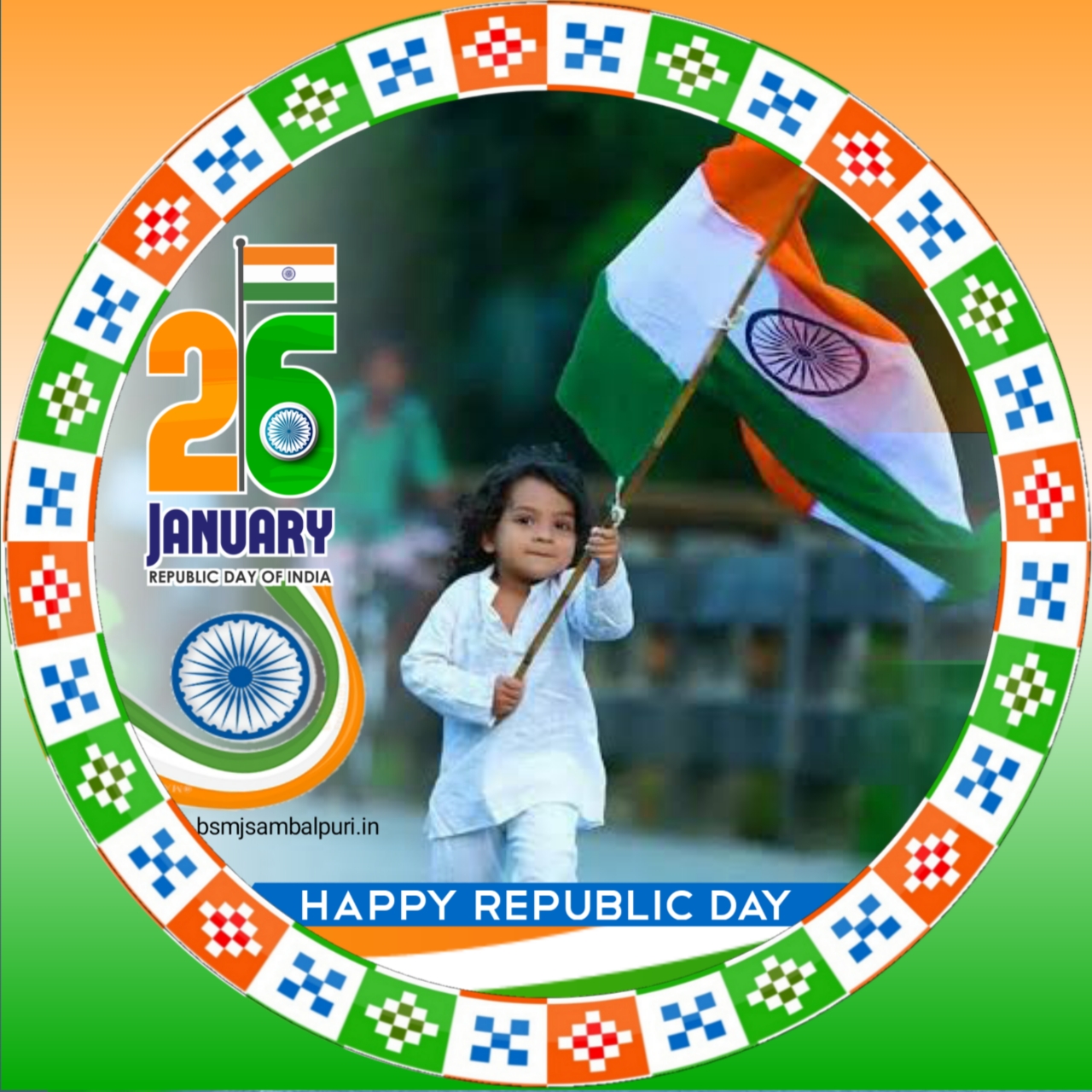 Republic day Sambalpuri frame download - Edit image