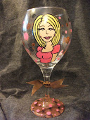Personalized Painted Wine Glass