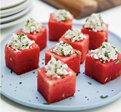 water melon and feta