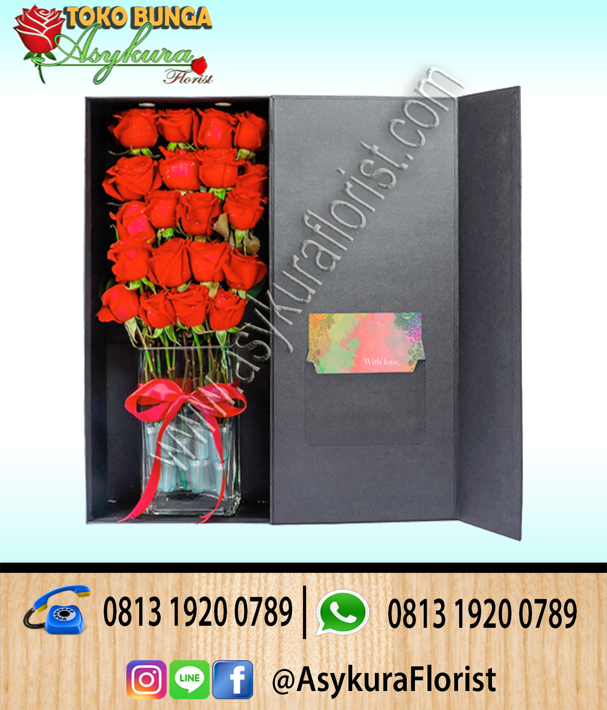 Toko Bunga Cibubur, Toko Bunga Cileungsi, Rangkaian Bunga Rose In Boxs