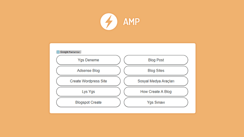 AMP HTML için Adsense Bağlantı Reklam Birimleri Oluşturma