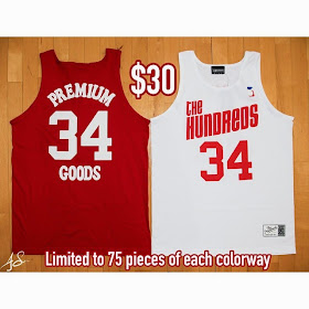 The Hundreds x Premium Goods 10th Anniversary Houston “34” Collection - Hakeem Olajawon Houston Rockets Basketball Jersey