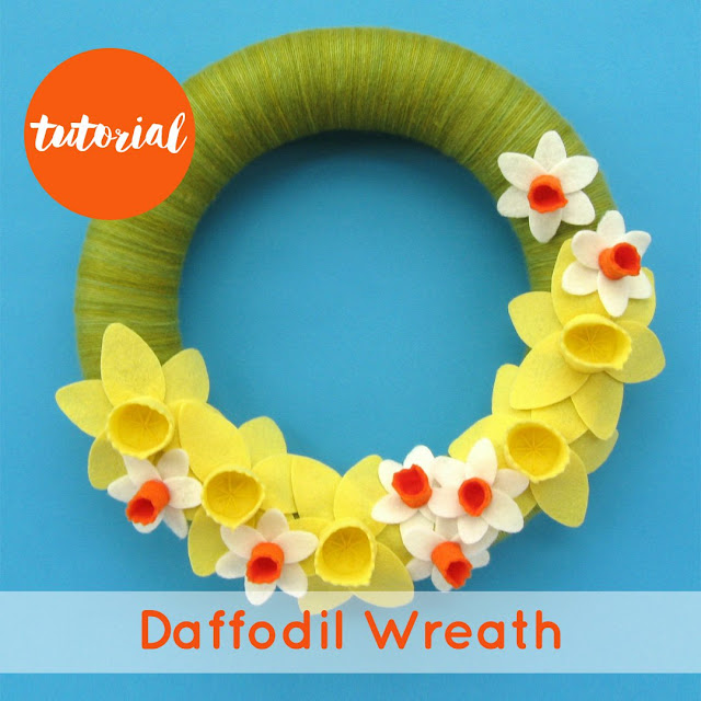 Felt Daffodils Wreath