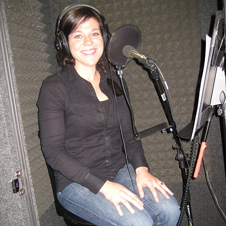 Katie in sound booth