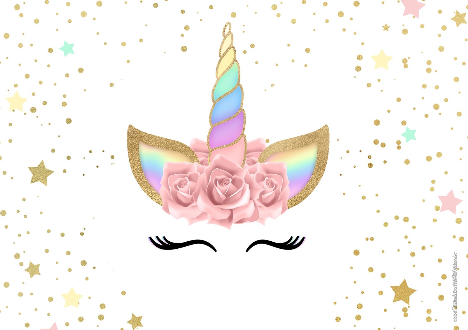 unicorn with rainbow free printable invitations oh my fiesta in