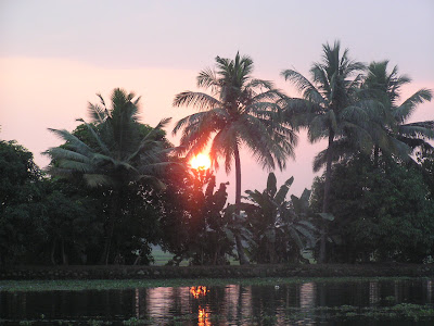 Morning sunrise from a houseboat