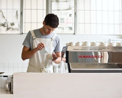 white apron