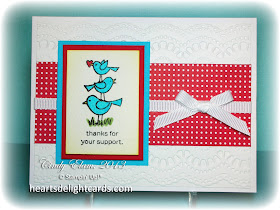 Thank You Card, Paper Crafting, Stampin' Up, Card Making, Birds, Watercolor