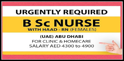 URGENTLY REQUIRED NURSES FOR UAE ( ABU DHBAI)