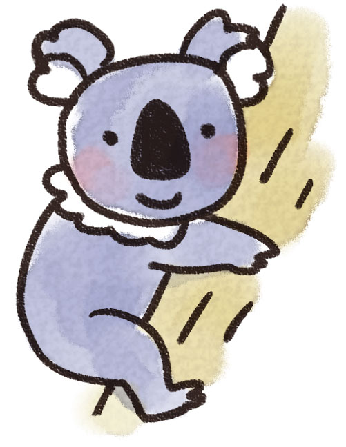 コアラのイラスト 動物 ゆるかわいい無料イラスト素材集 コアラのイラスト 動物 ゆるかわいい無料イラスト素材集