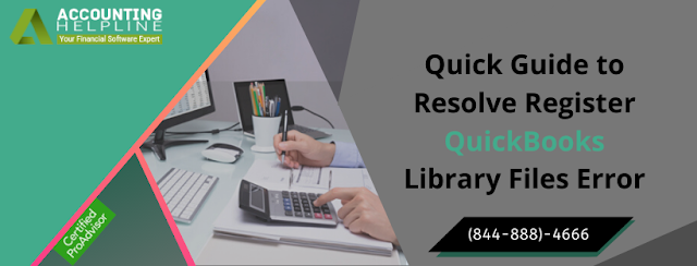 The QuickBooks registration failure during the installation process can lead to Register QuickBooks Library Files Error. The message as a result of the error appears in the form, “Error 1904: [file path / name / extension] failed to register.” Generally, 