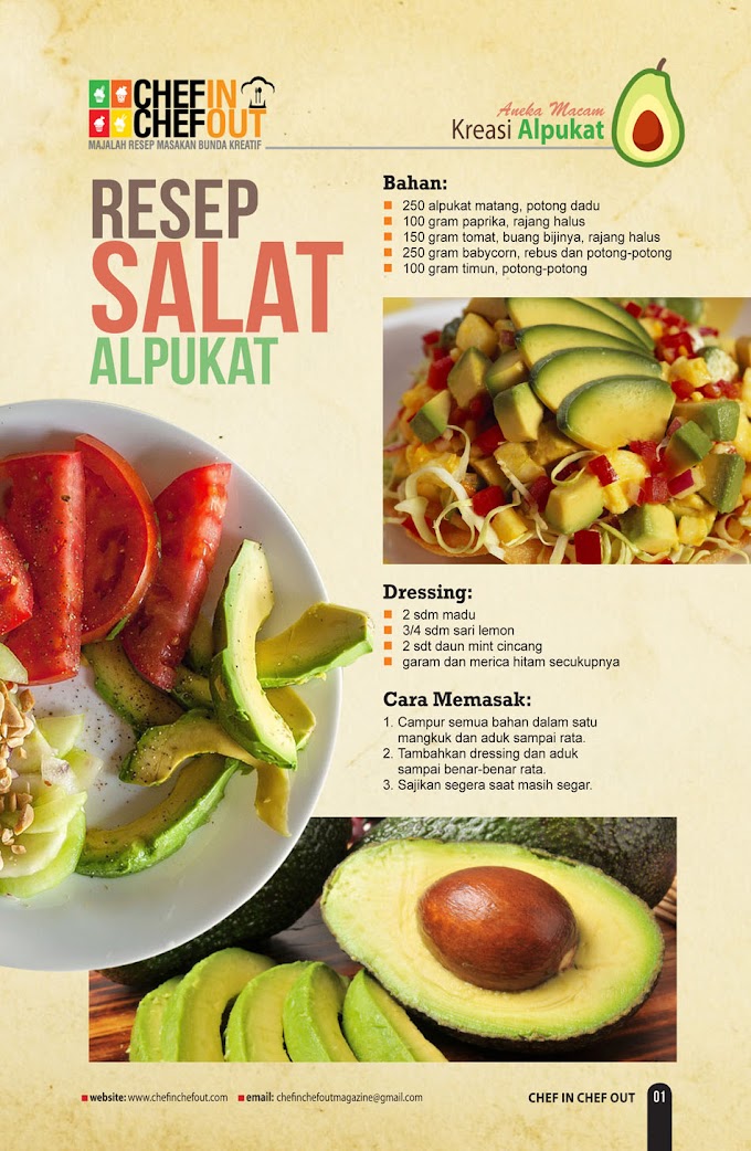 Resep dan Cara Membuat Salat Alpukat yang Super Maknyus dan Bagus untuk Kesehatan