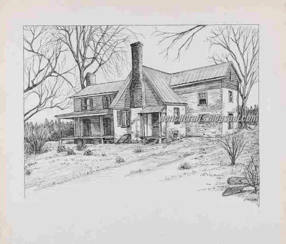 Dream House Pencil Drawing