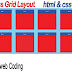 css grid layout using html and css
