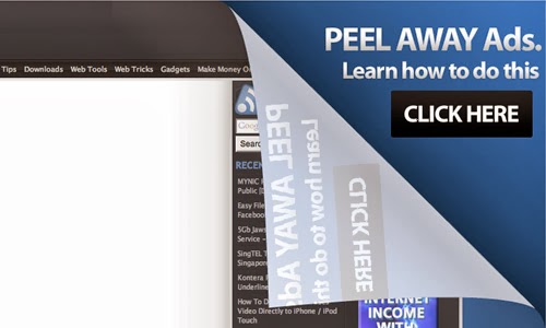 page peel, blogger gadgets