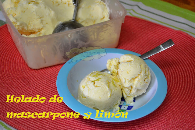 Helado de mascarpone y limón