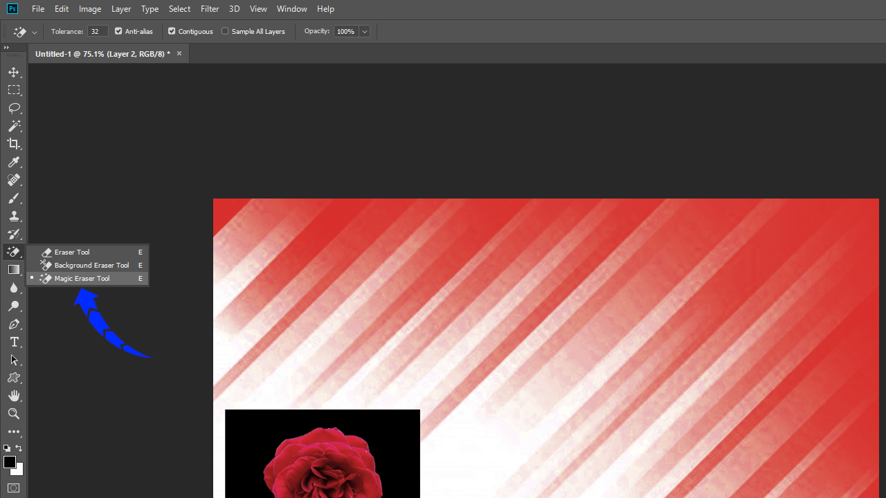 Cara Menghapus Background dengan Magic Eraser Tool Pada Adobe Photoshop Untuk Pemula