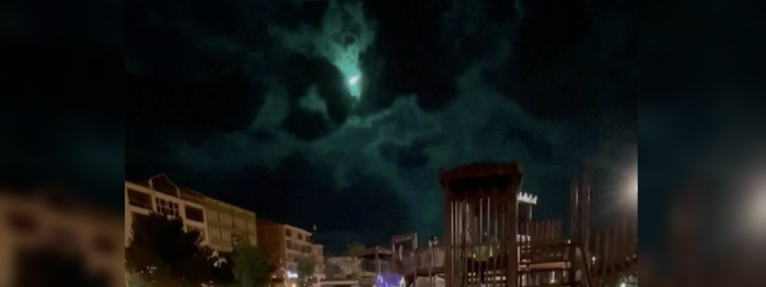 O céu ficou verde! Bola de fogo absurda com queda de meteorito na Turquia