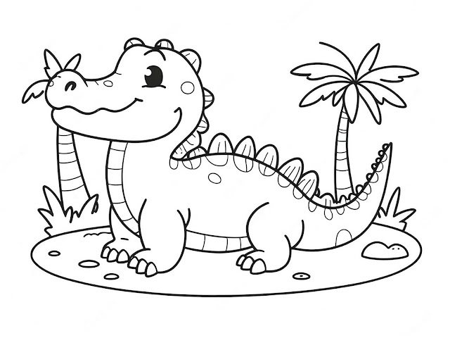 Crocodile Coloring Page