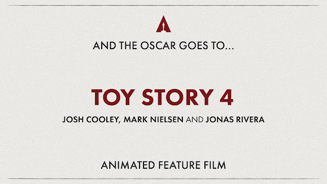 Toy Story 4 wins Best Animated Feature Film Oscars