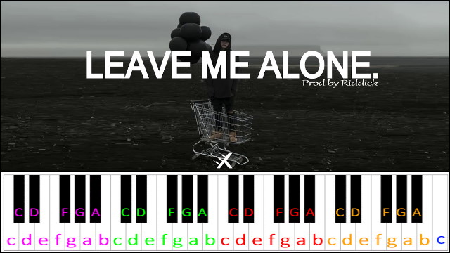 Leave Me Alone by NF Piano / Keyboard Easy Letter Notes for Beginners