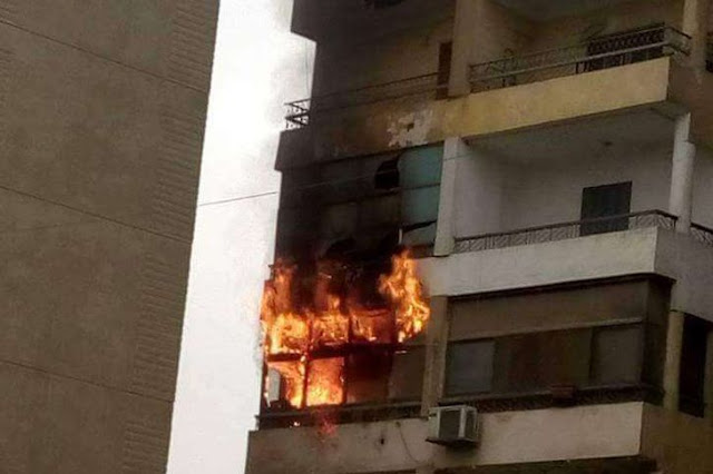 بسبب ماس كهربائي إندلاع حريق داخل شقه سكنية فى دار السلام بسوهاج