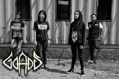 GOADS Band Grindcore Female Fronted Jakarta - Indonesia Vokalis / gitaris cewek logo artwork