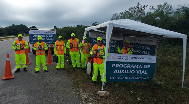 Brinda SICT auxilio vial durante el periodo vacacional de invierno