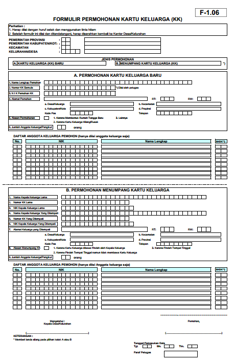 Cara Mengurus Surat Pindah KTP dan Pembuatan KK Baru Antar 