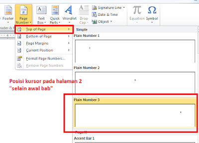 Memberi Nomor Halaman Berbeda Setiap Awal Bab Pada Ms Word