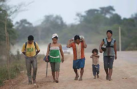 protest walk in Limoncito