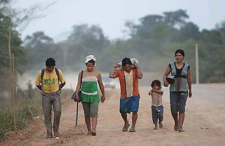 protest walk in Limoncito