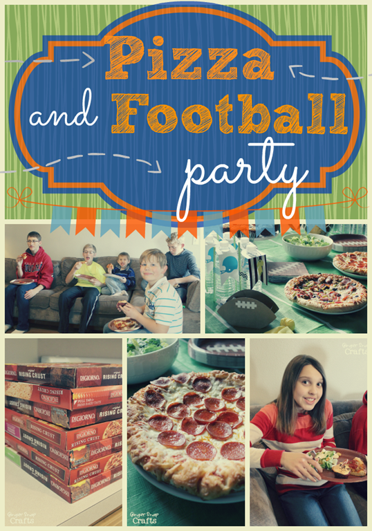 Pizza & Football Party Ideas at GingerSnapCrafts.com #gamedaygoodies #cbias #shop