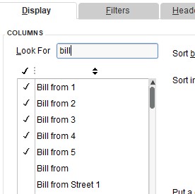 select the fields listed below