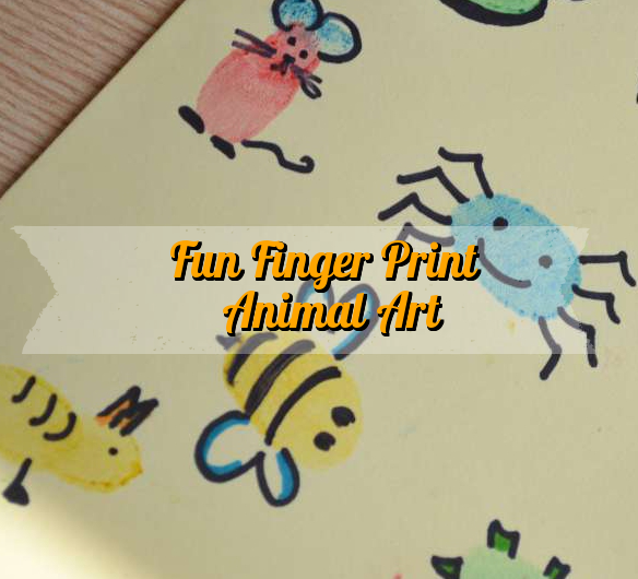 finger painting animals for kids 