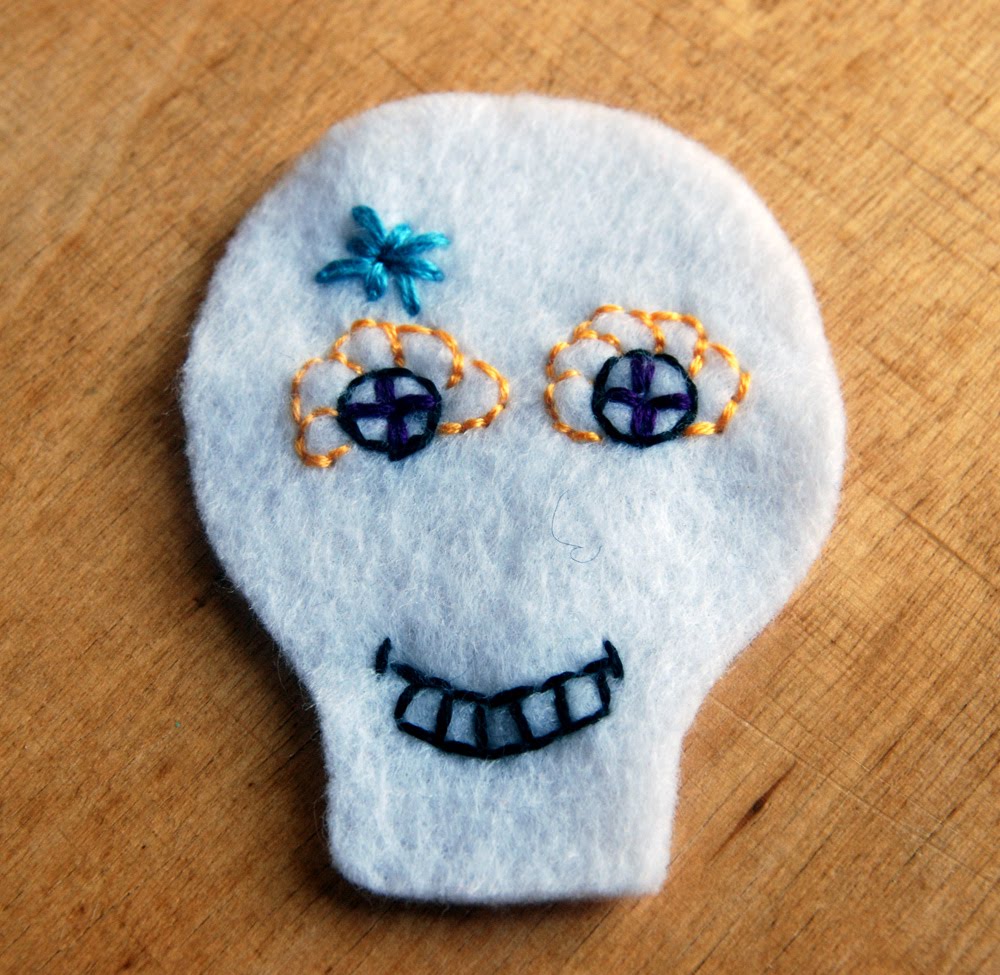 DIY Sugar Skull Pincushion