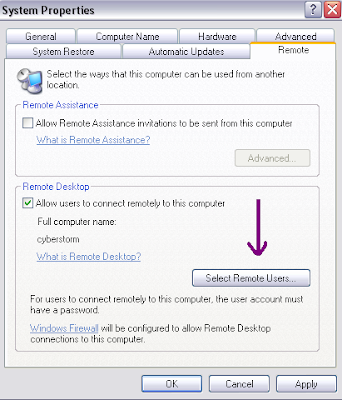 how to enable remote desktop on Windows XP