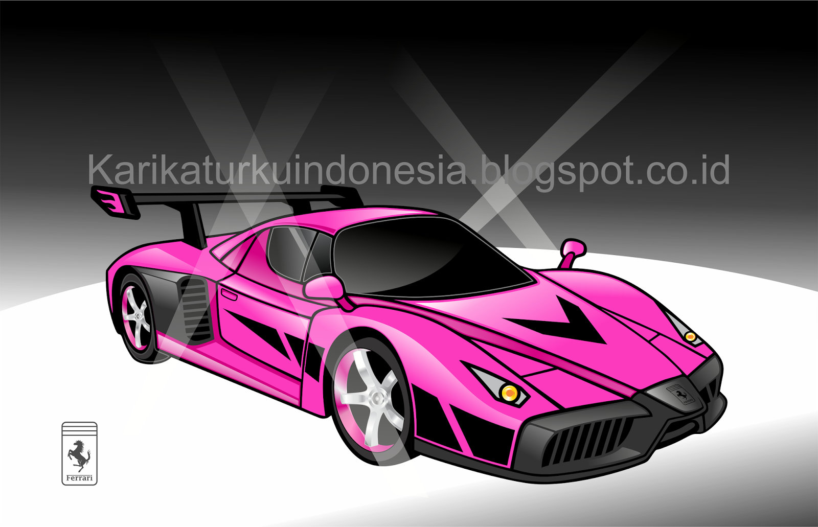 Karikaturku Indonesia Mobil Balap Ferrari Enzo