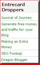 Entrecard Droppers Widget for Blogger