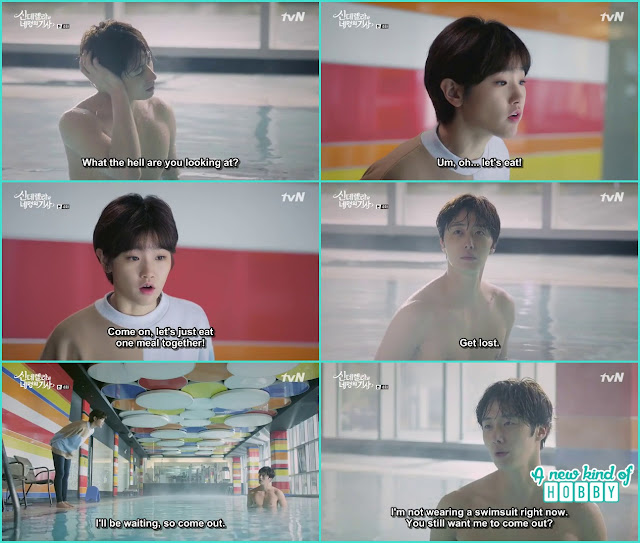 ha won and jo woon at the swimg pool  - Cinderella and Four Knights - Episode 4 Review